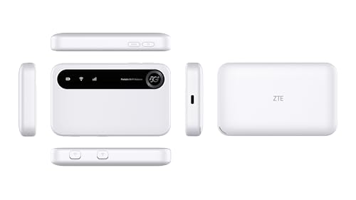 ZTE U50 – WiFi portátil 5G, Router WiFi con SIM, Soporte para 32 Dispositivos, WiFi 6, Antenas MIMO 4x4, Router 5G con batería 4500 mAh, módem 5G SIM de fácil configuración, Pastilla WiFi con SIM