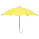 INOOMP ミニチュア傘 ミニ傘 日傘 晴雨傘 18インチ かわいい ドール適用 撮影小物 装飾 ドールハウス アクセサリー 黄