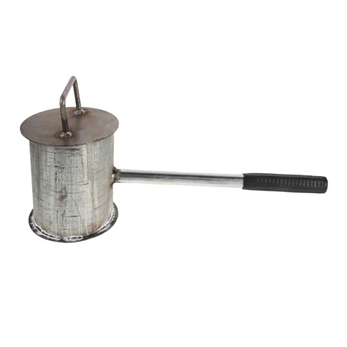 Gatuida Fire Extinguishing Pot Charcoal Extinguisher Barrel with Lid 12-inch Diameter x 14-inch Height Thickened Steel for Bbq Camping Outdoor and Home Fire Safety