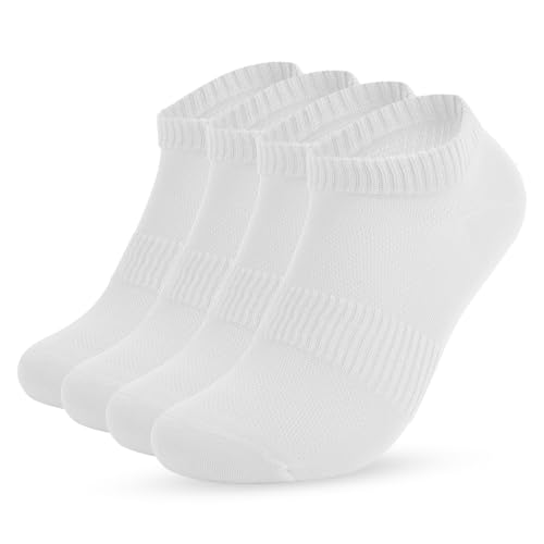 Ankle Socks Women's Low Cut - 4 Pairs Athletic Running Cotton Soft Breathable No Show Casual Socks