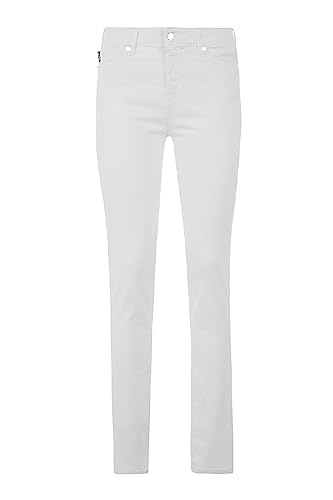 Jeans Love Moschino Chic blanc en coton premium pour femme adepte de denim haut de gamme