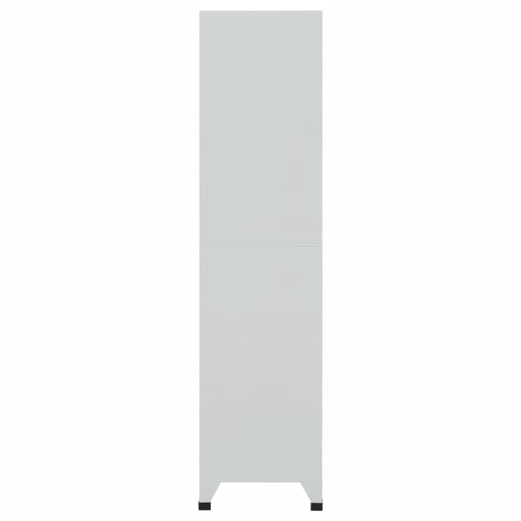 vidaXL Armadio a 6 Armadietti in Acciaio Grigio Mobiletto Ufficio Vestiario