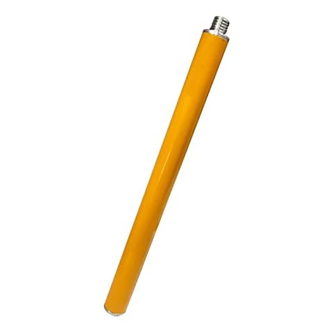 LS2015 30cm Surveying Pole G.P.S Antenna Extend Section with 5/8x11 Thread, Aluminum Yellow Mini Pole for Surveying GPS GNSS RTK Surveying Device/Prism Cover
