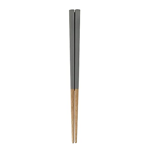 NAKANO ナカノ 子供用箸 塗箸 食洗機対応 天然木 16.5cm くすみカラー グレー 滑り止め加工 掴みやすい 若狭塗箸 日本製