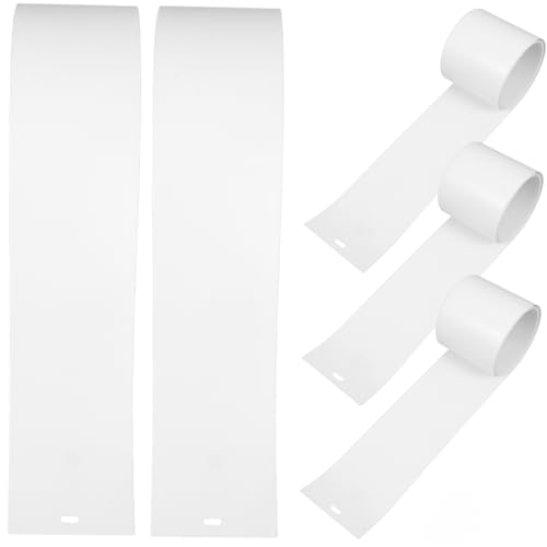 WOONEKY 5pcs PVC Vertical Blind Replacement White for Sliding Door Window Easy Install
