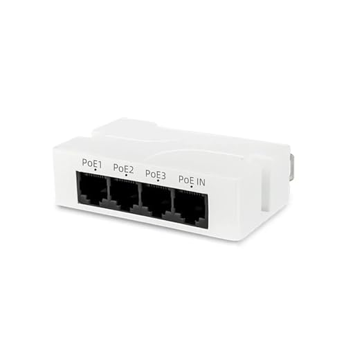 Extensor PoE con velocidad Gigabit de 1000M para conectar tres cámaras con un solo cable 1