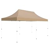 kaitou タープテント 3m×6m ワンタッチ テント 大型 高さ調節 日よけ 日除け 軽量 折りたたみ レジャー用品 簡単 設営 スチール 耐水 UV 紫外線 (ブラウン)