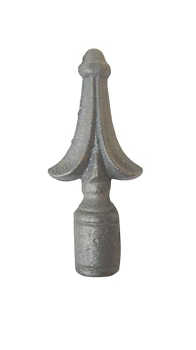 Image of Cast Iron Fence Finials, Multiple Decorative Styles & Sizes, 1 /2 inch to 1 inch Inch Square and Round Spears, Fleur de Lis Design (1 /2 inch Arrow Round, 5)