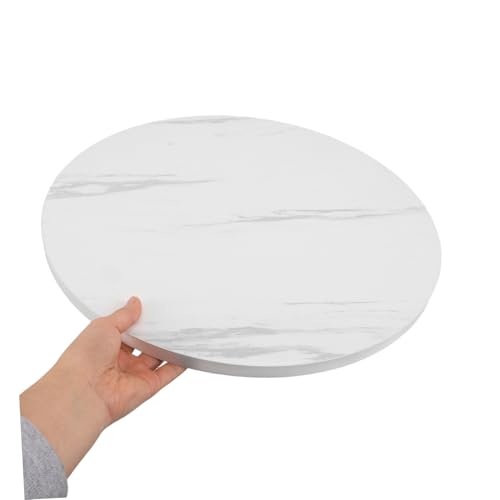 Plateau de table rond 40 cm Lurrose blanc remplacement panneau bistrot - 6