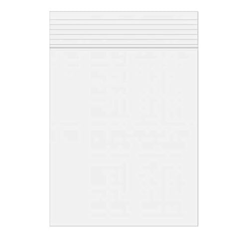 Dazzling Displays 100-Pack 2 Mil Clear Resealable Poly Bags (6 x 8 Inch)
