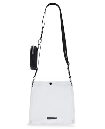 Bolso tote transparente de Madden Girl, negro, talla única miniatura 1