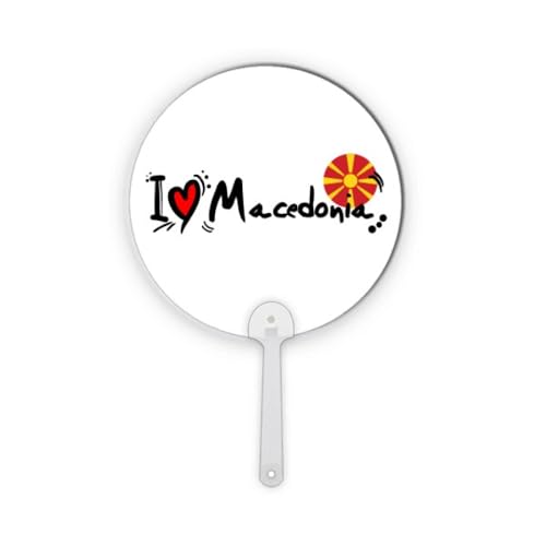Éventail Macédoine rigide cœur pour célébrer vos racines avec fierté - 2