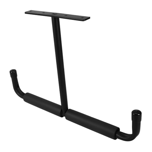 DECHOUS Garage Storage Rack T-shaped Ceiling Mount Double-sided Hooks Ceiling Fishing Rod Holder Bike Stand