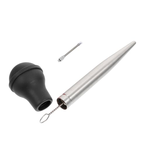MOLUCKFU Stainless Steel Barbecue Sauce Injector Basting Tube Portable Marinade Tool for Flavoring Turkey Beef Pork and Fish for Home Restaurants and Bbqs
