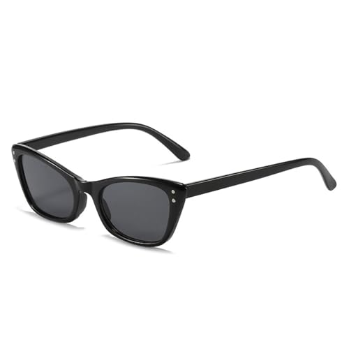 Lunettes de soleil œil de chat femmes rétro verres transparents dégradés UV400 rivets tendance