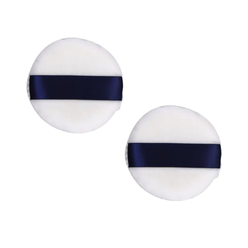 BESTYASH 2Pcs Round Powder Puff Soft Makeup Sponge for Liquid Foundation Concealer Gentle Application for Smooth Even Finish for All Skin Types
