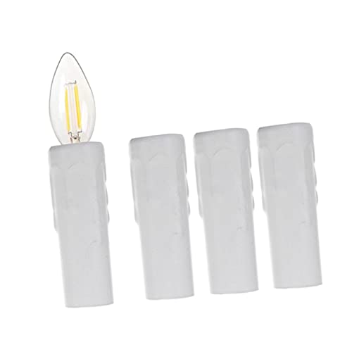 Osaladi 4Pcs Lamp Sleeve Water Hose Adapter Crystal Candle Holders Crystal Pendant Light E12 To E26 Adapter Light Bulb Socket Cover Porcelain Light Socket Bulb Base Cover Iron Lamp Tube #TOP7