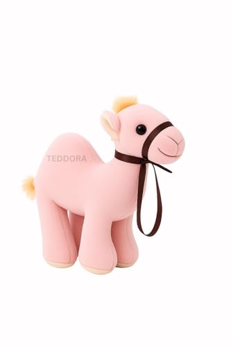 Image of Camel Soft Toy for Girls Boys Kids, Pink, Animal Stuffed Baby Teddy Gift Birthday, 23 cm