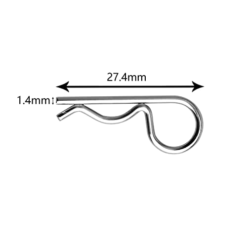 Gohobby Rc Body Clips With Pull Tabs For Traxass Trx4 Arrma Axial Scx10 Redcat Hsp Himoto 1/8 1/10 Rc Car Shell, 20-Pack (Silver) #TOP1
