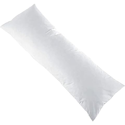 Hollowfiber Filled Long Bolster Pillow- Non-Allergenic Orthopaedic Pillow for Back, Neck, Maternity Support - Multi-purpose, Side Sleeper - Made In UK - Ideal for Additional Support-(Single-3Ft) Cover