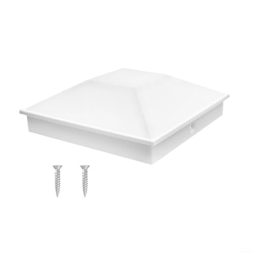 HEIBTENY Set di tappi per pali da recinzione 4 x 4, coperture impermeabili e resistenti alle crepe con viti, adatte per recinzioni in legno e pali per terrazza per protezione esterna e finitura