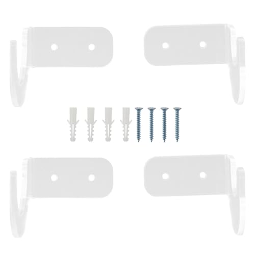 Vaguelly 2 Pairs Wall Mounted Bat Rack Hockey Stick Holder Horizontal
