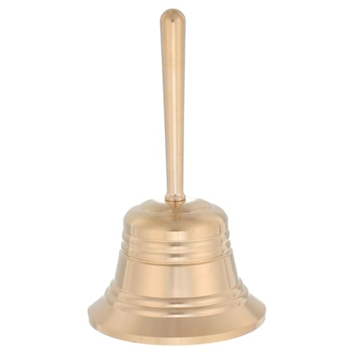 Housoutil Campana de Mano de Latón Macizo Dorado para Animales Diseño Elegante, Fácil de Limpiar y Uso en Apartamentos o Habitaciones