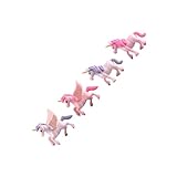 Parliky 4 Stück Teiliges Flying Horse und Einhorn Micro Landscape Deko Niedliche Tortendekoration...