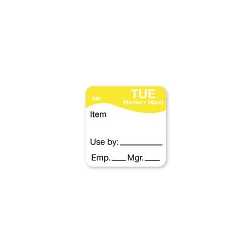 DissolveMark 1 in x 1 in Tuesday Use By Label by DayMark – Model 1100732