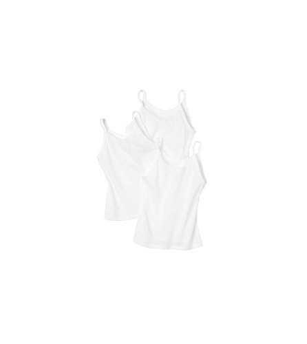 Hanes Toddler Girls Camisole 3 Pack (White 2T-3T)
