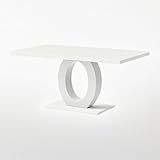 salle a manger complete lorenzo conforama DESIGN CONTEMPORAIN ET ÉLÉGANT Alliant minimalisme et élégance avec son piètement rectangulaire et son support en halo. Parfaite pour accueillir 6 adultes, idéale pour repas quotidiens et occasions. Trois couleurs disponibles : Noir, Blanc et Gris Argent.