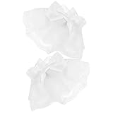 HORIALENCE Muñequeras de Encaje Blancas para Mujer, Pulseras sin Dedos de Encaje, Manga de Muñeca Suave y Transpirable, Accesorio para Fiesta, Boda y Cosplay Lolita, 1 Par