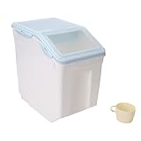 MIOKIL 13.2 Pound Dog/Cat Food Storage Container Pet Food Storage with Measuring Scoop and Pet Snack Storage Area, Dog Cat Dry Food Bin Baking Supplies,Flour,Rice,Kitchen Pantry Cereal Container