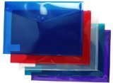 2 X Tiger A4+/foolscap size coloured stud wallet popper files pack of 5 folders