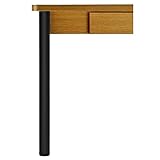 28' Tall Office Height Table Leg - Matte Black (Single Leg)