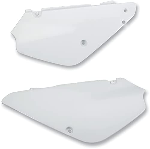 Plaques latérales UFO blanc Suzuki RM85 haute résistance