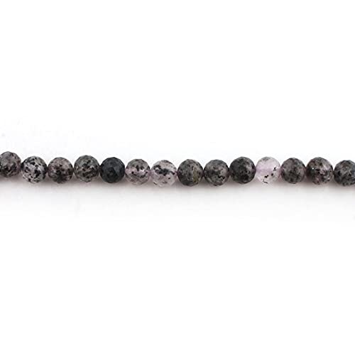 Perles en quartz rutile noir véritable taillées en facettes, fil de 33cm BDSSTR-02391