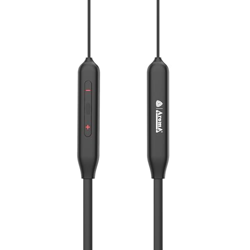 Image of AROMA NB120 Ace Upto 50 Hours* Playtime, Fast Charging, Dual Pairing BT Neckband Bluetooth