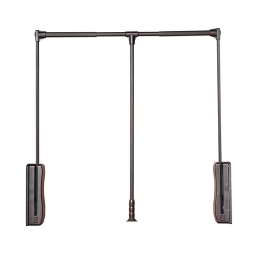 Perchero desplegable ajustable de 550 a 1250 mm, barra de armario de pared, elevación telescópica resistente, diseño de ahorro de espacio para colgar ropa en armarios