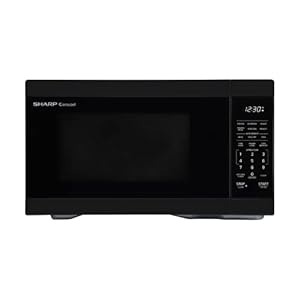 SHARP ZSMC1161HB Oven with Removable 12.4″ Carousel Turntable, Cubic Feet, 1000 Watt Countertop Microwave, 1.1 CuFt, Black