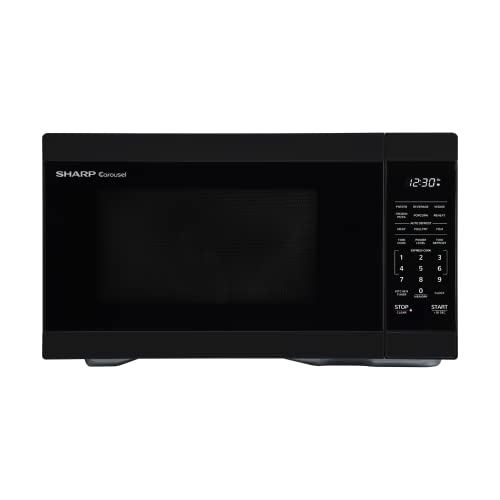 SHARP ZSMC1161HB Oven with Removable 12.4″ Carousel Turntable, Cubic Feet, 1000 Watt Countertop Microwave, 1.1 CuFt, Black