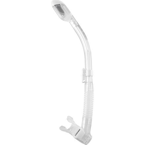 Cressi Supernova Dry Snorkel, Clear/White
