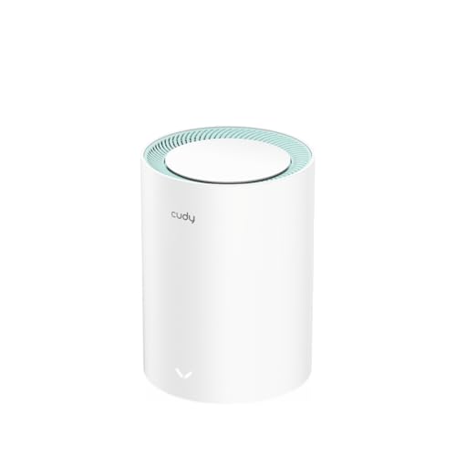 Cudy AX1500 WiFi 6 Dual-Band Mesh Wi-Fi System, Replaces Routers and Extenders, Covers up to 80㎡, 3 Gigabit Ports per Unit, Supports Ethernet Backhaul, M1500 1-Pack