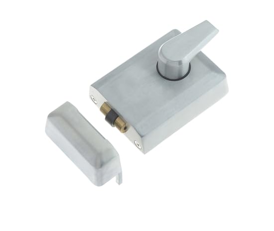 Kooples Hardware Roller Bolt Night Latch – Adjustable Roller Latch with Key Locking – Surface Mounted Door Lock for Timber Internal & External Doors (Satin Chrome)