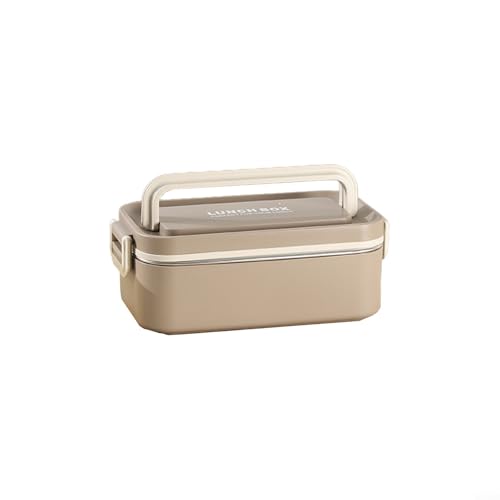 Juego de lonchera apilable aislada con sellos y separadores resistentes para almacenamiento de alimentos frescos (G)