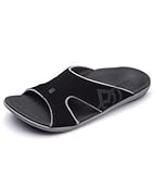 Spenco Polysorb Total Support Kholo Sandals, Black/Pewter, Men's 10
