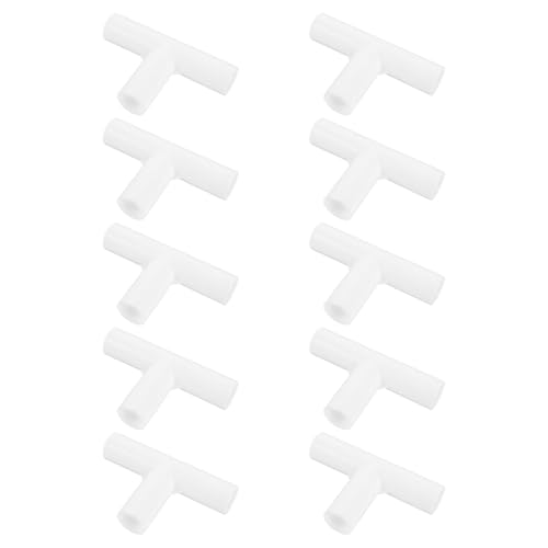 UKCOCO 10 Pezzi Giunti a T in Plastica per Raccordi Tubi Connettori per Telai Tende e Tettoie Esterne Ricambi per Box e Strutture da Esterno Collegamento Sicuro e Facile Montaggio
