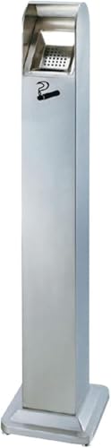 Posacenere da esterno, antivento, impermeabile, capacità 6,5 l, in acciaio inox, per patio e giardino