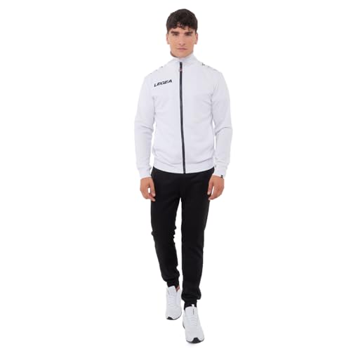 LEGEA Chándal Alabama México Deportivo, Blanco/Negro, XXL Unisex Adulto