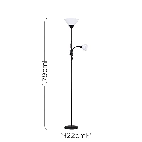 MiniSun | Modern Gloss Black 2 Way Mother/Father and Child Floor Lamp | Floor Lamps & Torchieres, Home Décor & Improvement Essential - Image 3